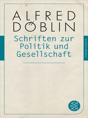 cover image of Schriften zur Politik und Gesellschaft